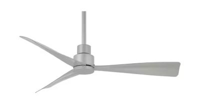 Minka Aire: Simple 52 in. Indoor/Outdoor Brushed Nickel Wet Ceiling Fan with Remote Control