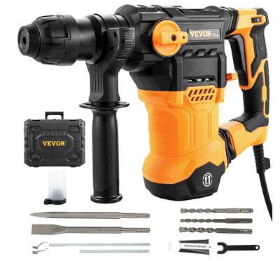 VEVOR Rotary Hammer Drill Corded Drills 1-1/4&quot; 4 Modes SDS-Plus Chipping Hammers