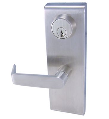 Design Hardware LE-08 Escutcheon Entry Lever Trim with Mortise Cylinder