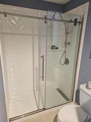 Brand New Custom Sliding Glass Shower Door Set