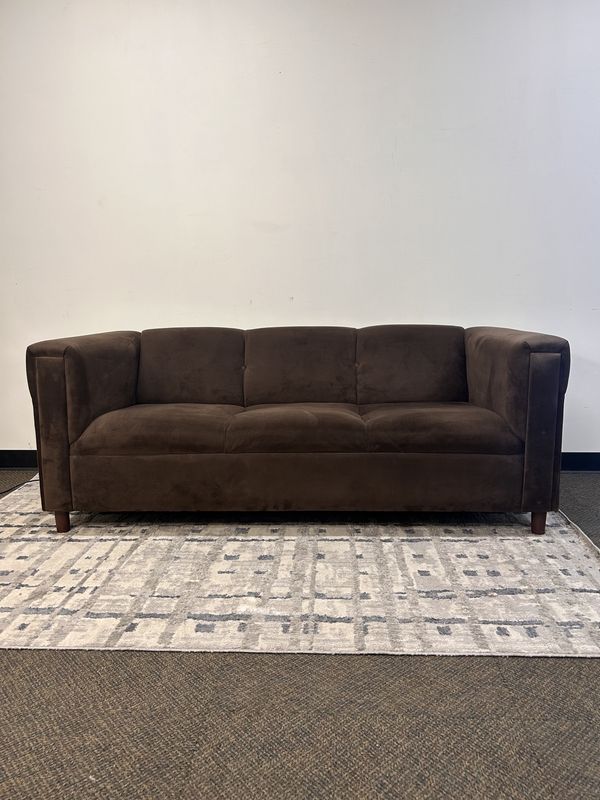 3-Piece Brown Suede Sofa Set by Sofas 98