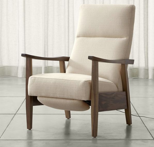 Crate and Barrel Greer Fabric Recliner Chair