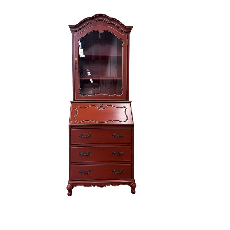 Baker Furniture Style French Provincial Louis XV Drop Front Secretary Desk