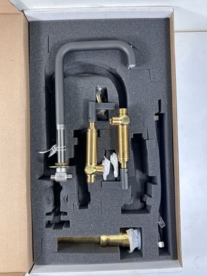 California Faucets: Widespread Faucet w/ ZERODRAIN (Carbon Black)