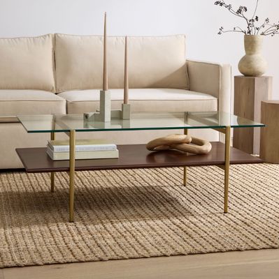 West Elm Mid-Century Art Display Coffee Table + End Tables