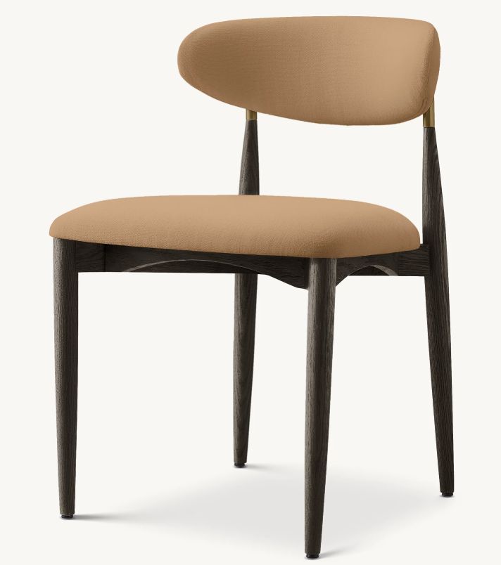 Restoration Hardware: Arno Side Chair, Color: Camel/Oak Brass