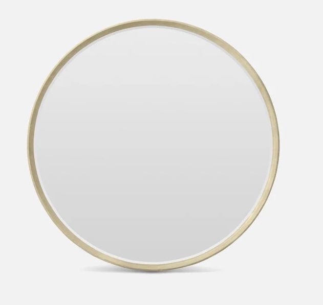 Emma Round Faux Shagreen Mirror
