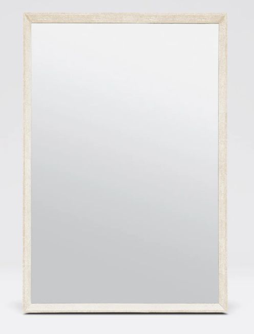 David Rectangular Faux Shagreen Mirror