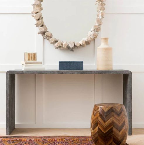 Tamas Oval Teak Mirror