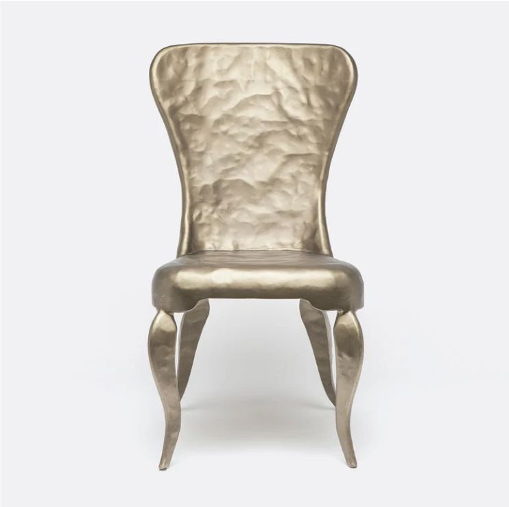 George Hammered Iron Dining Chair