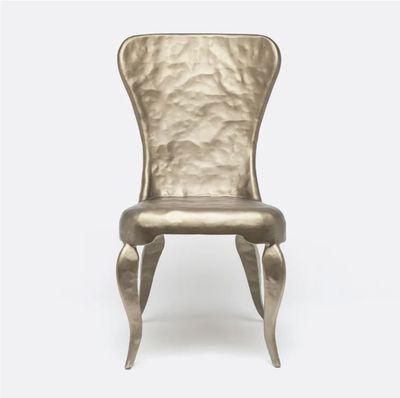 George Hammered Iron Dining Chair