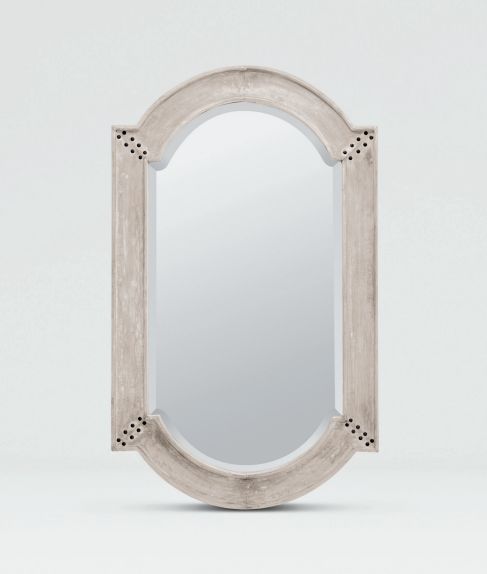 Owen Aged Wood Curved Mirror