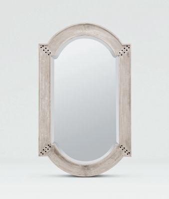 Owen Aged Wood Curved Mirror
