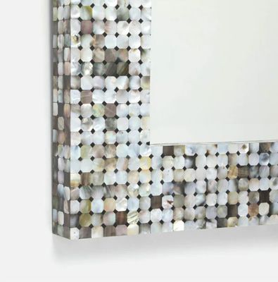 Zale Octagonal Shell Tile Pattern Mirror
