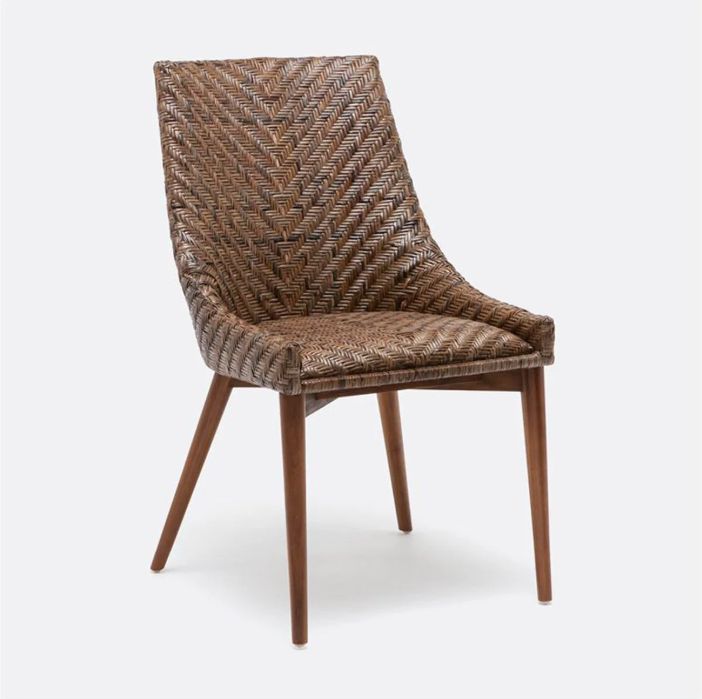 Gabriel Flat Rattan Chair, Color: Dark