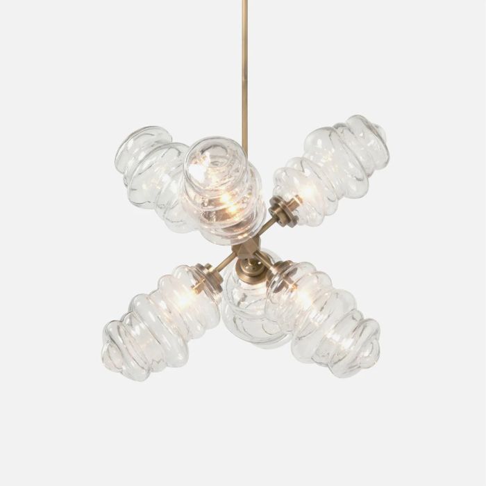 Osiris Bistro Six-Light Glass Chandelier