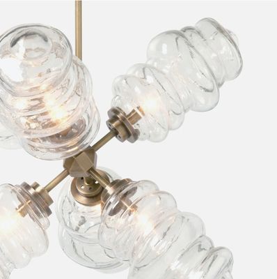 Osiris Bistro Six-Light Glass Chandelier