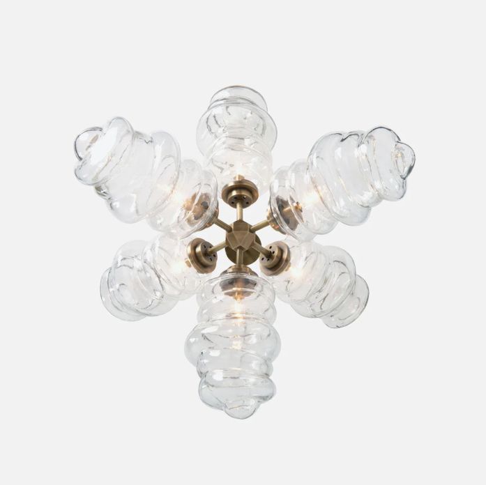 Osiris Bistro Six-Light Glass Chandelier
