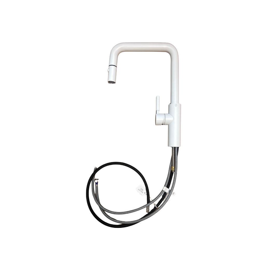 Pull-Down Kitchen Faucet with Button Sprayer