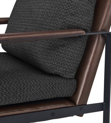 Everett Faux Leather Mid-Century Modern Accent Chair