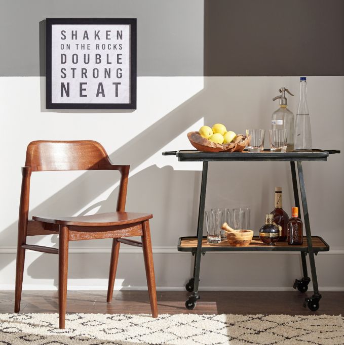 Mid-Century Modern Low-Back Dining Chair