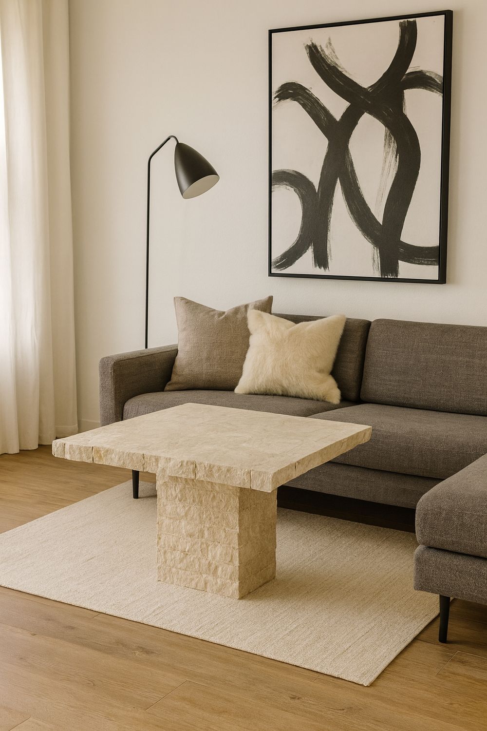 Vintage Travertine End Tables (set of 2)