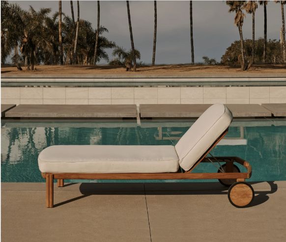 Cove Teak Sunlounger