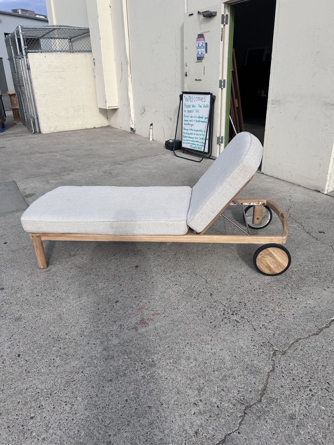 Cove Teak Sunlounger