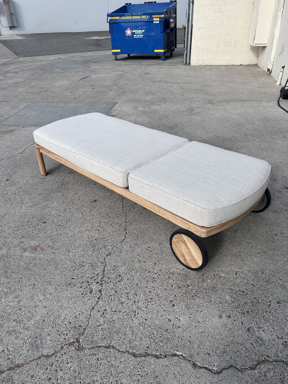 Cove Teak Sunlounger