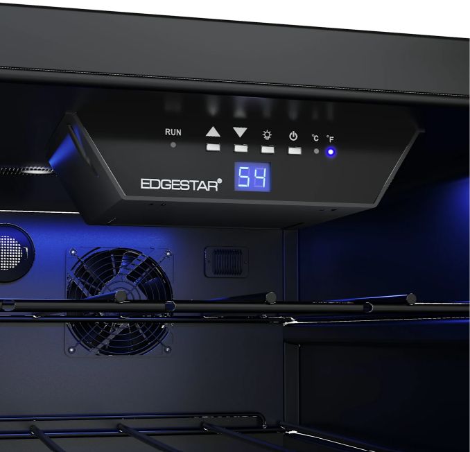 15 Inch Wide 25 Bottle Built-In Single Zone Wine Cooler with Reversible Door and LED Lighting