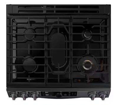 30 in. 5-Burner Slide-in Dual Fuel Range in Fingerprint Resistant Black Stainless Steel with Air Fry and Flex Duo