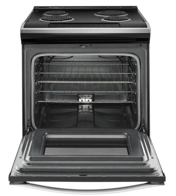 Whirlpool 30-in 4 Elements 4.8-cu ft Self-Cleaning Slide-in Electric Range (Stainless Steel)