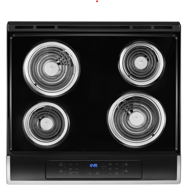 Whirlpool 30-in 4 Elements 4.8-cu ft Self-Cleaning Slide-in Electric Range (Stainless Steel)