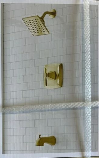 ALLEN + ROTH TUB &amp; SHOWER FAUCET BRUSHED GOLD FINISH