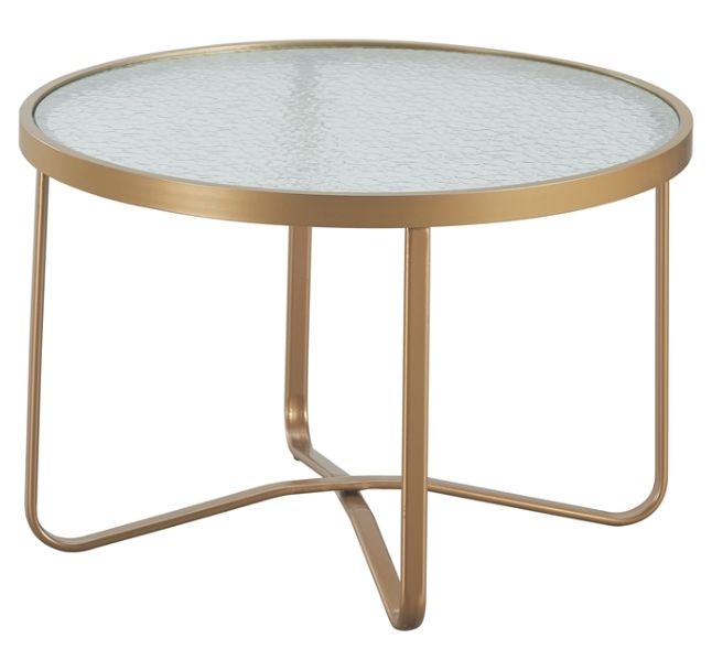 Mirabelle Outdoor Coffee Table in French Gold