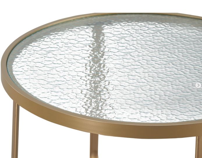 Mirabelle Outdoor Coffee Table in French Gold