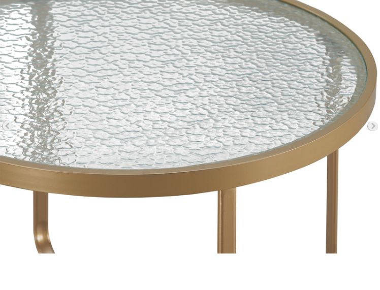 Mirabelle Outdoor Coffee Table in French Gold