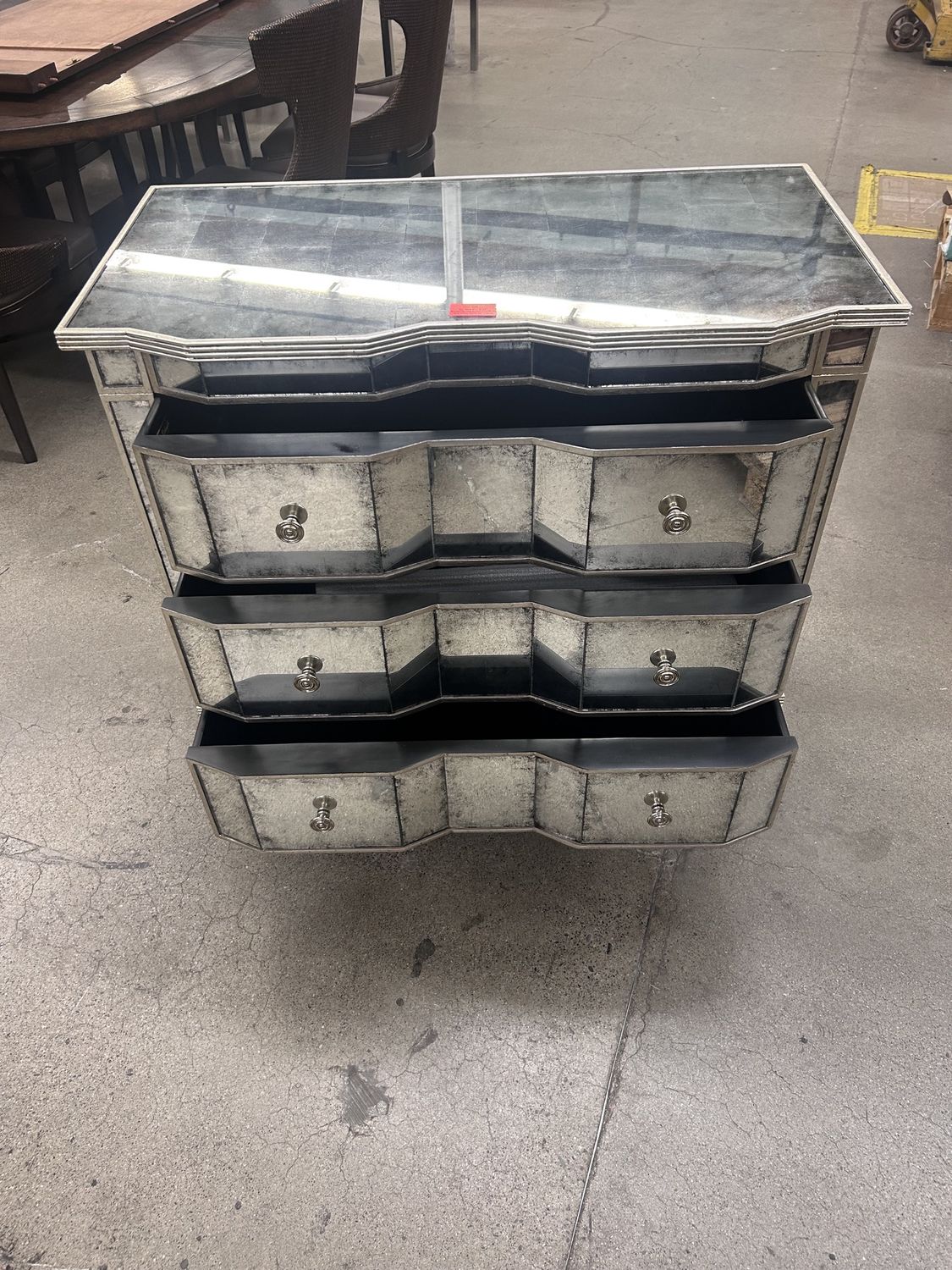 John Richard Antique Mirrored Accent Chest (3 drawer)