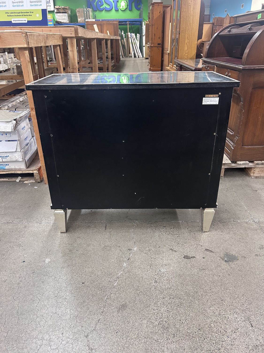 John Richard Antique Mirrored Accent Chest (3 drawer)