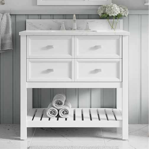 Canterbury 36" White Undermount Single Sink Bathroom Vanity