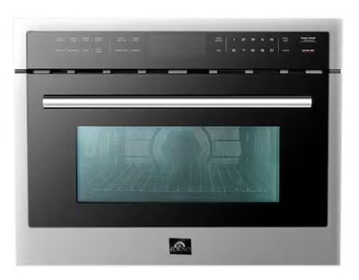 1.6 cu. ft. Electric Convection Wall Oven &amp; Microwave Combo in Stainless Steel, 24 in.