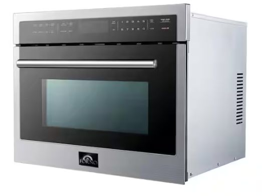 1.6 cu. ft. Electric Convection Wall Oven &amp; Microwave Combo in Stainless Steel, 24 in.