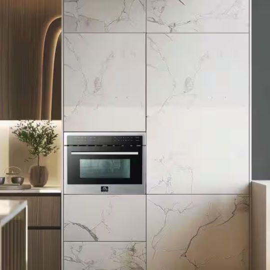 1.6 cu. ft. Electric Convection Wall Oven &amp; Microwave Combo in Stainless Steel, 24 in.