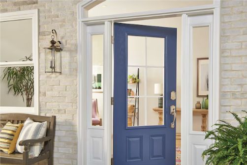 Schlage Camelot Satin Nickel Exterior Entry Door Handleset