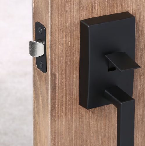 Schlage Century Matte Black Exterior Entry Door Handleset