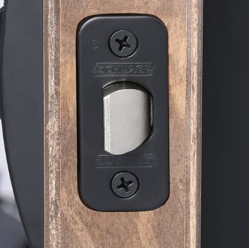 Schlage Century Matte Black Exterior Entry Door Handleset