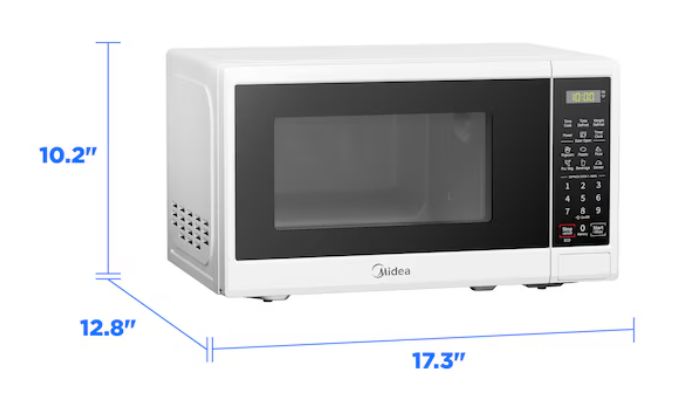 Midea 0.7-cu ft 700 -Watt Countertop Microwave ( White )