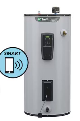 A.O. Smith Signature 500 40-Gallon Short 12-year Warranty 5500-watt Double Element Smart Electric Water Heater with Leak Detection and Automatic Shut-off