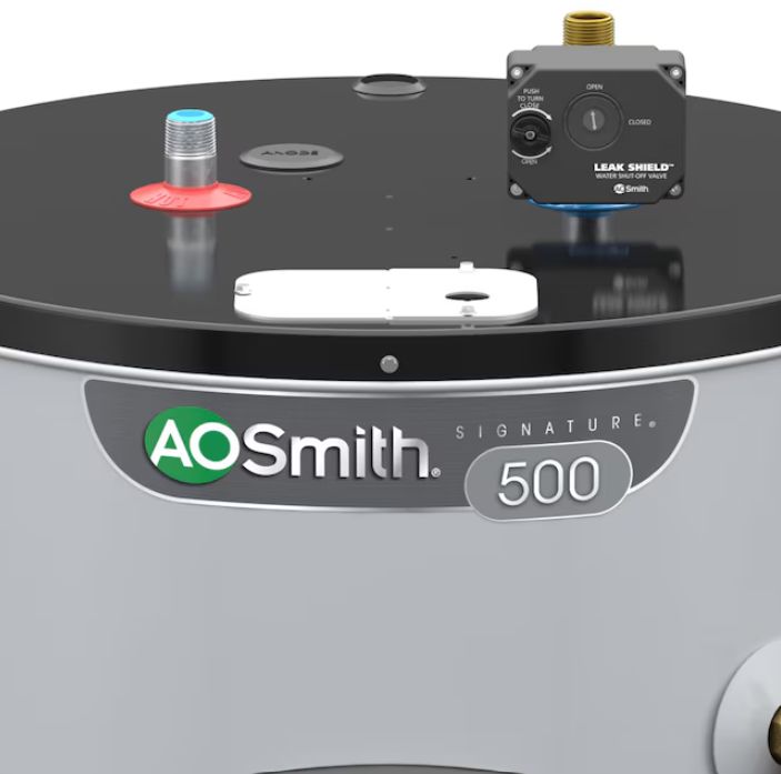 A.O. Smith Signature 500 40-Gallon Short 12-year Warranty 5500-watt Double Element Smart Electric Water Heater with Leak Detection and Automatic Shut-off