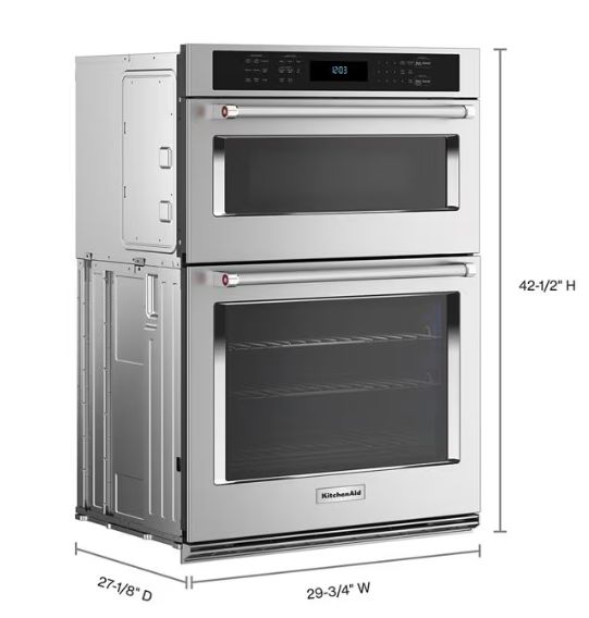 KitchenAid Microwave/Oven Combo 30" Combination Microwave Wall Ovens with Air Fry Mode